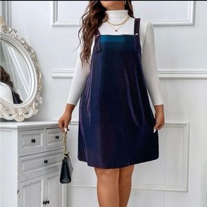 Plus Size Overall Reflective Dress Without Top 1XL No Tags